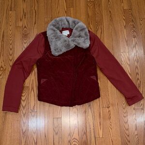 🔥🔥🧡 GORGEOUS MARRAKECH BURNT ORANGE JACKET- size M REMOVABLE FUR COLLAR 🧡🔥🔥